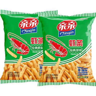 亲亲经典虾条原味膨化食品160g