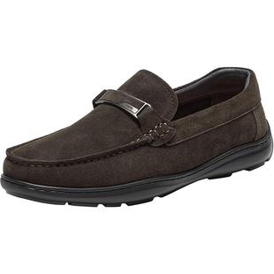 Bata乐福鞋男2025秋季商场新款英伦牛剖皮商务通勤一脚蹬30671CM5