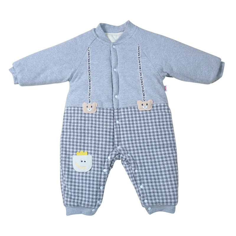 婴儿连体衣棉花手工棉服冬季加厚