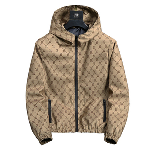 男士春秋长袖夹克百搭休闲帅气春天连帽上衣服加大码潮流男款外套