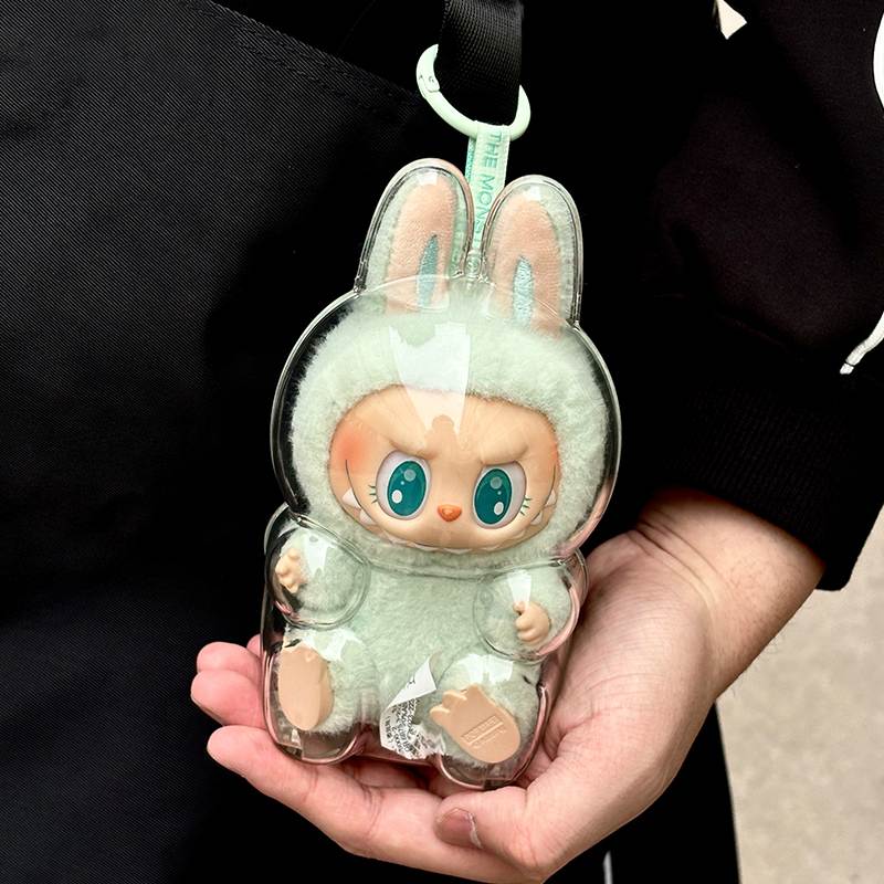 labubu保护罩透明防尘脏剐蹭划痕套一二三代坐坐可乐拉布布保护壳