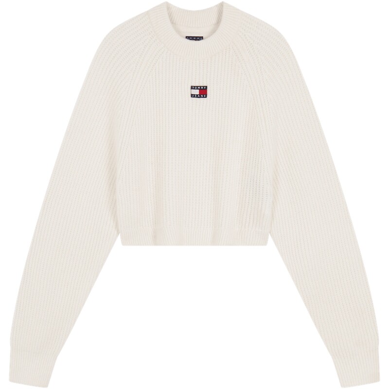 Tommy女装刺绣肌理感短款针织衫
