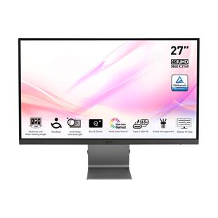 微星 27英寸4K办公设计电脑显示器 10bit Type-C 65W接口 MD271UL