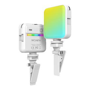 WONEW七彩蜗牛高亮度迷你led拍摄直播补光灯手机相机主播柔光美颜打光自拍照迷你三角架自拍杆2024新款专用