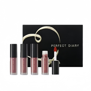 正品完美日记天鹅绒哑光丝绒唇釉套盒口红mini迷你4支装套装礼盒