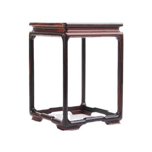 老红木红酸枝正方明式高几奇石玉器摆件花瓶花盆盆景石头架子底座