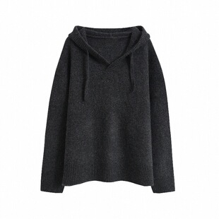 「GRNL」宝藏舒肤级 膨体重磅羊毛混纺加厚廓形连帽毛衣帽衫男女