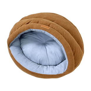 贝壳窝冬季保暖猫窝狗窝加厚加绒半封闭宠物窝狗狗睡窝包围式猫床