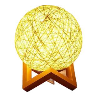 3D藤球创意小夜灯创意编织星空鸟巢灯床头浪漫简约礼物灯饰网红喂奶小夜灯