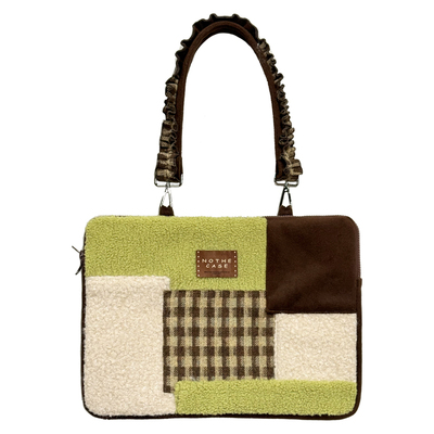 布然｜贴布拼接内胆单肩电脑包