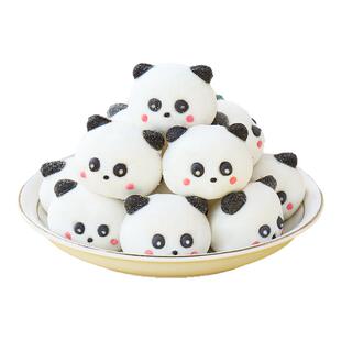 熊猫棉花糖商用蛋糕装饰3d立体网红提拉米苏蛋挞冰粉甜品烘焙摆件
