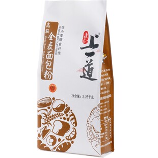 上一道高筋面包粉2250g 烘焙原料高筋面粉 高筋粉小麦面粉2.25kg