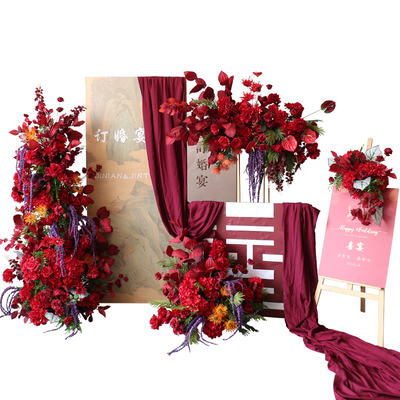 Flowerwall红色婚庆仿真花艺套装