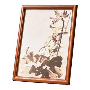 画说金庸 李志清人物框画 阿青款 金庸武侠小说图书周边  宣纸画 实木画框 仿古仿真 创意摆件 现货