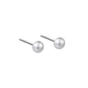 fever同款珍珠耳钉999纯银施家耳环2025新款爆款高级轻奢正圆耳饰