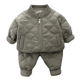 男宝宝冬装1岁半七10一8八4六9十个月2婴儿秋冬衣服分体棉衣套装3