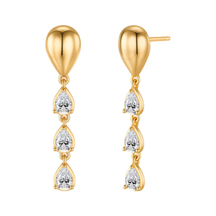 sanswood森吾《白露》水滴钻耳钉现代感简约闪耀灵动耳坠秋冬耳环