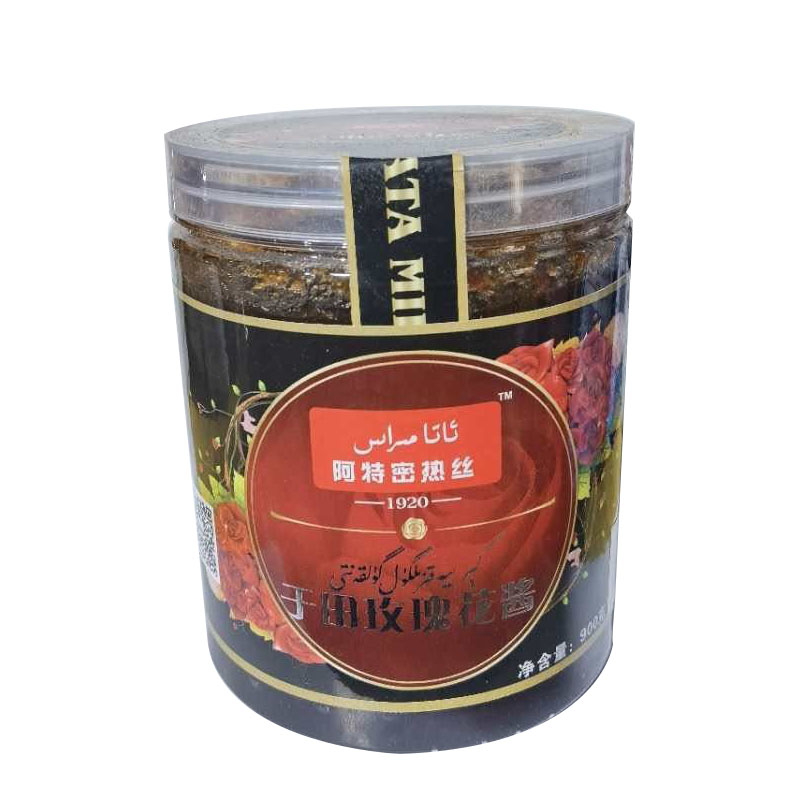 新疆和田重瓣红玫瑰花酱450/果酱/鲜花酱/甜味酱