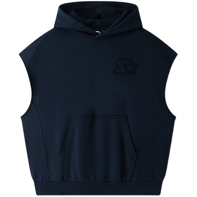 STARTER无袖卫衣秋季男女同款宽松休闲运动百搭情侣套头连帽上衣