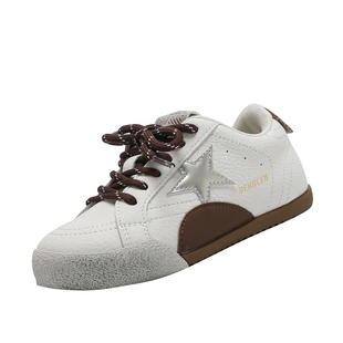 NIDZ儿童星星小白鞋2026春季新款男童防滑板鞋女童休闲百搭运动鞋