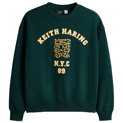 【Keith Haring】HM男装卫衣冬季加绒印花套衫1296798
