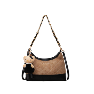 艾米兔女包2026新款通勤百搭洋气质感撞色设计潮流链条单肩斜挎包