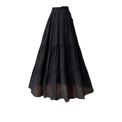 马克华菲桃花皱半身裙简约百搭