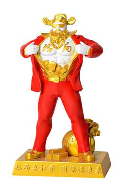 树脂肌肉财神新中式格局财神摆件