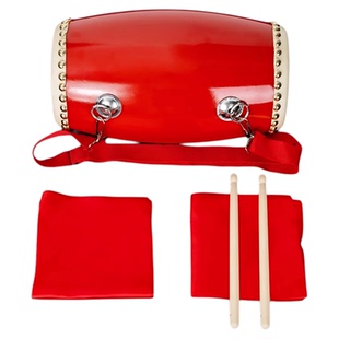 鼓舞声声迎盛世腰鼓舞蹈道具鼓棒红绸带横山腰鼓陕北秧歌表演专用