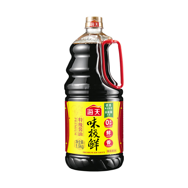 海天味极鲜酱油1.9L特级生抽黄豆酿造蒸鱼豉油煲仔饭酱汁炒菜提鲜
