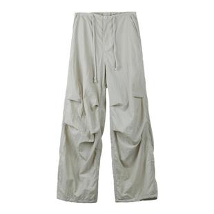 【何超莲周洁琼同款】龙脸DRAGONFACE轻薄抽绳伞裤宽松裤女山本裤