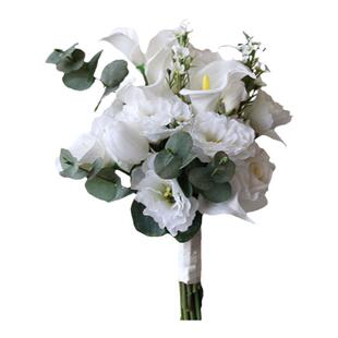 仿真花洋桔梗尤加利新娘结婚拍照手捧花影楼摄婚礼影假花领证花束