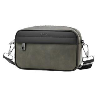 Polo斜挎包品牌男士单肩包2024春夏撞色新款简约时尚邮差包挎包