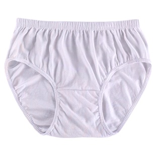 白色内裤女生高腰纯棉中年妈妈三角裤全棉宽松加大码胖mm青年底裤