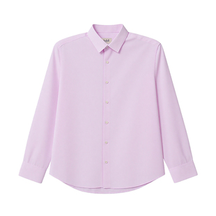 JODOLL乔顿男装长袖衬衫26年春商务修身柔软透气粉色易打理衬衣