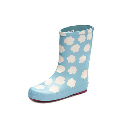 清新小碎花儿童天然橡胶雨靴雨鞋