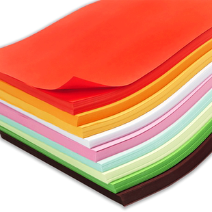 a4彩色折纸手工彩纸正方形手工纸千纸鹤专用纸小学生儿童幼儿园材料纯色软卡纸红色粉色绿色蓝色单色剪纸绘画