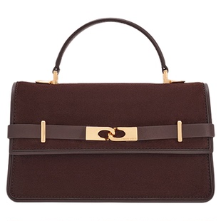 CHARLES&KEITH25秋新品CK2-50782678-1腰带绒面手提小方包凯莉包