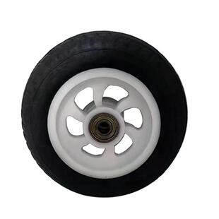 购物车轮子行李车脚轮橡胶轴承滚珠轮实心胶轮小拉车轮爬楼梯轮子