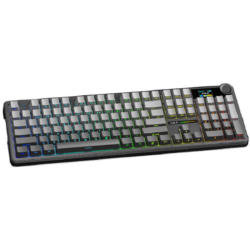 狼蛛F108pro客制化机械键盘无线蓝牙三模电竞游戏热插拔侧刻