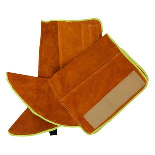 纯牛皮护脚罩电焊护脚套护腿脚盖电焊工护脚罩防烫劳保防护脚套