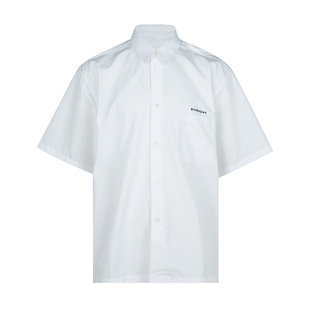 Givenchy/纪梵希男字母logo全棉短袖衬衫男士2025春夏新款XY推广