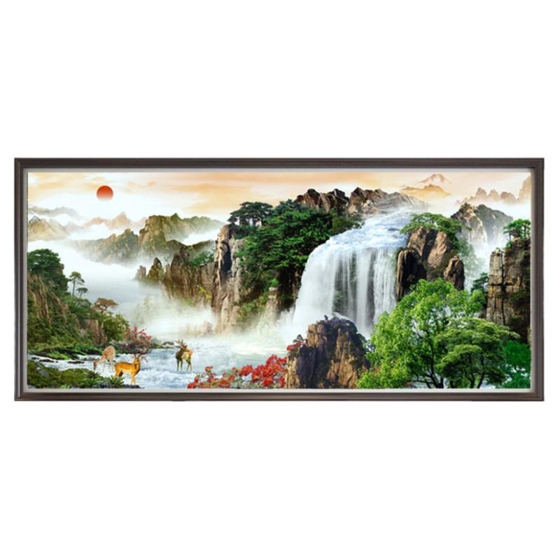 旭日东升钻石画方钻满贴钻十字绣