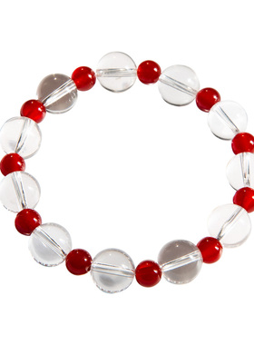 女生天然白水晶招桃花转运手链