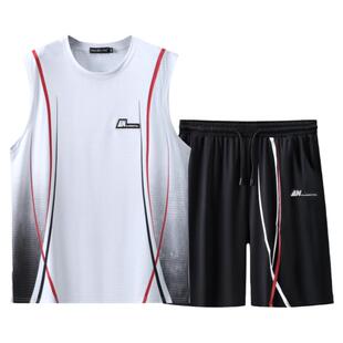 高弹大码显瘦篮球服套装加肥加大舒适透气训练短袖短裤一套300斤