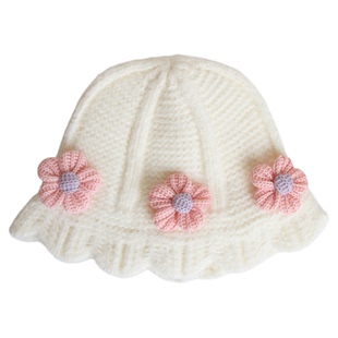 秋冬季婴儿帽子女宝宝可爱甜美毛线帽韩版女童保暖加厚公主针织帽