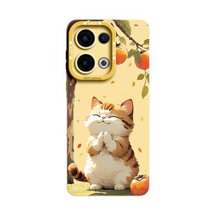 好柿猫咪适用opporeno13手机壳reno13pro保护套12外+防摔12pro新款reno年oppo女11软pro全包10液态硅胶9的p红