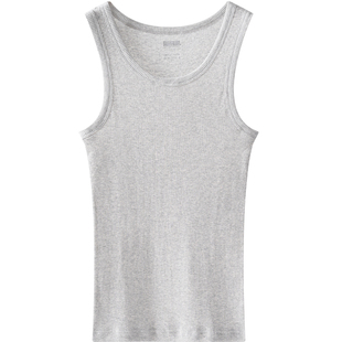 2件宜而爽背心男士纯棉抽针透气贴身弹力罗纹打底男背心睡衣L5302