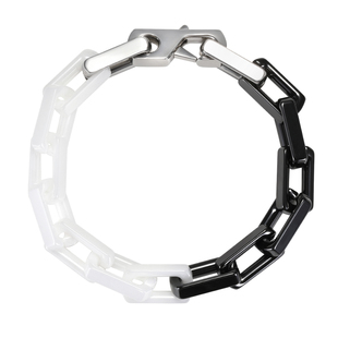GRGR 方形黑白陶瓷手链男女嘻哈欧美流行情侣款 ceramic bracelet