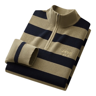 吉普纯棉毛衣男款秋冬季2025新款